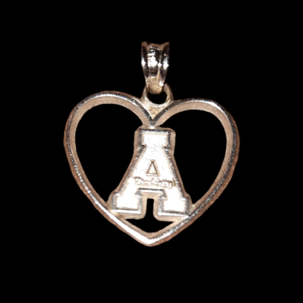 Sterling Mountaineers heart pendant NCAA North Carolina - Picture 2 of 8